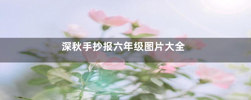 深秋手抄报六年级图片大全